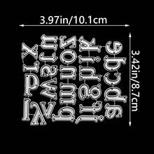 小寫 26 個字母金屬切割模版，適用於 DIY 相簿、禮品盒、紙卡、賀卡－剪貼簿切割與壓花 - MC1468 - 查看 11