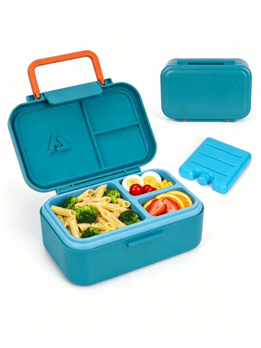 1 Set Multi-Color Refrigerator Storage Boxes, Multi-Function Sealed Bento Box Set (Includes Bento Box + Ice Pack), Suitable For Microwave, Dishwasher And Refrigerator, Perfect For Sandwiches, Main Meals, Fruits And Nutritional Meals, Back To School Supplies