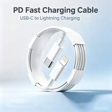 13pcs PD Data Cable USB-C To Lightning Fast Charging & Data Transfer Cable 3.3ft/6.6ft Compatible With IPhone 14 Pro Max/14 Pro/14 Plus/14/13/12/11/XS/XR/8/7/6/ Series Phone Laptop Charging Cable - White - View 1
