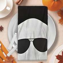 2/4/48pcs Halloween Series Fashion Glasses Ghost Pattern Printed Kitchen Towels - Super Soft, Highly Absorbent Polyester Tablecloths And Hand Towels, Perfect For Holiday Decor, Kitchen Decor, Party Decor. - Multicolor - View 7