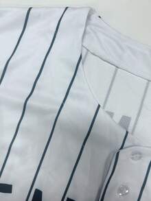 中性款個性化姓名號碼棒球球衣 吸濕排汗布料 男士運動風棒球T恤 隊服 白色 夏季 - 白色 - 查看 9