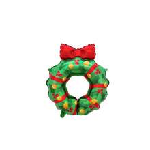 Christmas Bow Wreath Balloon Christmas House Decoration Balloon New Year Party Decoration Door Decoration - Multicolor - View 6