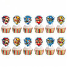 PAW Patrol 主題派對裝飾，三角旗幟橫幅與蛋糕裝飾插牌，生日用品 - 彩色 - 查看 14