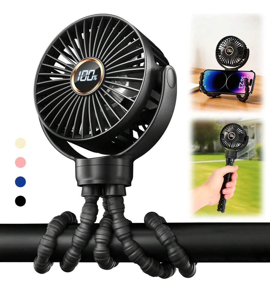 Baby Stroller Cooling Fans - Black - View 1