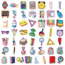 50/100pcs Cartoon Stationery Stickers, Cute Vinyl Waterproof Stickers, Suitable For Water Bottles, Laptops, Skateboards, Suitcases, Perfect For Teachers And Adults - Fresh and Clean - View 11