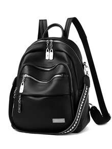 Luxury Women's Designer Brand Backpack With Large Capacity And Multifunctional Travel Backpack High Quality Girl - Black - View 6