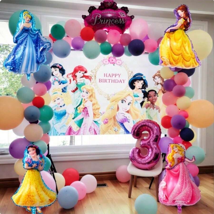 52TOYS Princess Theme Birthday Party Set, Home Party Backdrop And Photo Props, Birthday Party Decoration Set, 1st Birthday Backdrop And Scene Props - View 1