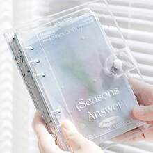 Rosyposy Spring Summer Autumn Winter Four Seasons Theme A6 Transparent Loose-Leaf Notebook Set, With Dividers, 92 Pages Full Color Inner Pages Envelope-Style Loose-Leaf Planner, Includes 3 Stickers, 24 Square Sticky Notes, Cute Aesthetic Stationery Supplies For Students - Seasonal Answer - View 9