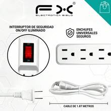 Power Strip With 6 Universal Outlets – 1.87m Cable, Illuminated Switch, Surge Protection - US A Type Plug(110-127V) - View 2