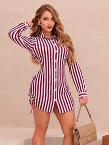 Women Short Dresses - Burdeos - Ver 2