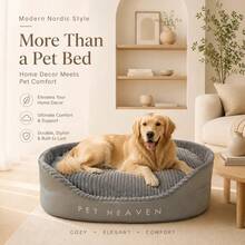 All-Season Dog Bed, Breathable And Warm Dual-Use Pet Bed, Washable Calming Round Bed For Small, Medium And Large Dogs - Grey - View 9