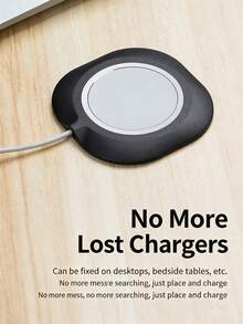 TPU Non Slip Wireless Charger Holder Ring, Adhesive Fixed Charging Base Stand, Anti Scratch Protective Silicone Pad, Universal Wireless Charger Bracket, Supports Horizontal & Vertical Phone Charging, Work With Phone Case On, Shockproof Stable Charging Mat For Desktop, Bedside Table, Office, Self-Adhesive Backing Included - Multicolor - View 5