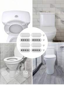 6-12 pezzi Paracolpi per sedile del WC, tamponi in gomma morbida per sedile del WC, guarnizioni di ricambio e cuscinetti per coperchio del WC, accessori per il bagno - Multicolore - Visualizzare 7