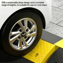 2pcs/1pc Heavy Duty PE Portable Car Curb Ramp, Portable Threshold Ramp With Non-Slip Grip Surface, Suitable For Lawn Mowers, Sidewalks, Cars, Pets - A - View 3