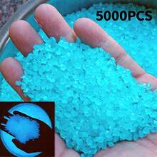 5000/3000/1000/1pc Glow-In-The-Dark Stones, Colorful Luminous Decorative Pebbles, Suitable For Garden, Backyard, Lawn, Pathway, Fish Tank, Flower Pot, Outdoor Fluorescent Stones, Party Holiday Wedding Decoration, Waterproof Handmade DIY Ornament, Zen Atmosphere - Multicolor - View 14