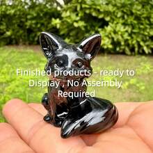 1pc Natural Crystal Ore Raw Stone Fox Figurine, Hand-Carved, Office Desk Healing Style Collectible, Adult Crystal Ore Collection Ornament (Not A Toy For Infants And Children) - Multicolor - View 10