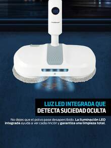 Redlemon Trapeador Eléctrico Giratorio 200 RPM con Atomizador, Luz LED y Batería Recargable - Blanco - Ver 6