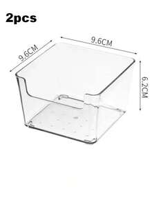 1/2 Piezas Caja Organizadora de Escritorio Apilable Transparente, Contenedor Multiusos de Gran Capacidad, Estuche de Almacenamiento a Prueba de Polvo para Artículos de Papelería, Cosméticos, Notas, Documentos de Papel & Artículos Varios Diarios, Ideal para Uso en el Hogar, Oficina y Escuela - transparente - Ver 10