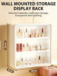 Wall Mount & Desktop Dual Use Dustproof Mini Doll Display Storage Box, Multilayer Transparent Collectibles Display Shelf, Household Organizer For Blind Box Figures, Perfume Bottles And Daily Cosmetics - Multicolor - View 5