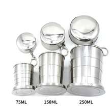 Portable Stainless Steel Cup With Lid - Foldable, Reusable, Multi-Functional Travel Cup, Suitable For Hot Drinks, Outdoor Activities And Sports Occasions, Sports Drink Utensil | Compact Design Cup - Multicolor - View 8