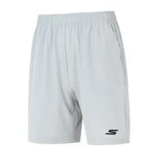 Skechers Men's Ice-Cool Lightweight Wrinkle-Resistant Quick-Dry Loose Fit Bermuda Athletic Shorts - Grey - View 9