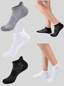 1/3/5/6/10/15 Pairs Unisex Casual Low-Cut Short Socks, Home Leisure Sports Socks - Black - View 2