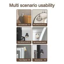 1pc/4pcs Cute Cartoon Door Stopper Anti-Collision Pad, Soft Rubber Sticker, Refrigerator Back Wall Buffer Pad - A - View 8