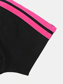 Adidas 三葉草女子短版波浪邊運動修身短袖T卹 - 黑色 - 查看 9