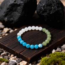 9-In-1 Magic Crystal Elastic Bracelet, Unisex, Symbolizing Peace, Wealth, Prosperity, Good Luck, Love And Protection, Crystal Beads Bring Optimism, Positivity And Confidence, Perfect Gift For Halloween, Christmas, Party, Birthday And Daily Wear - Multicolor - View 8
