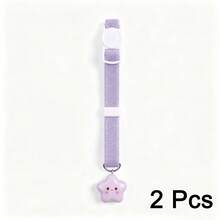 1/2Pcs Cute Star Pet Collar Adjustable Soft Webbing Kitten Puppy Collar With Star Pendant, 4 Macaron Colors, Comfort Lightweight Cat Dog Neck Strap For Daily Walking - Multicolor - View 11