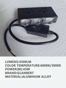 GLANBERT Super Bright Grille Lights, High/Low Beam Driving Lights, Mini Projector Fog Lights, Suitable For Truck/Car/Off-Road/UTV/ATV/Motorcycle, White/Yellow Work Fog Lights - Multicolor - View 13