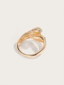 Altistry 1pc Creative Snake Design Synthetic Zirconia Embellished Fashion Ring For Women - Multicolor - View 6