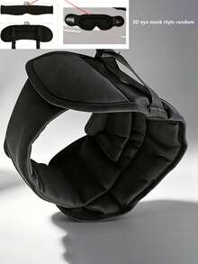 2-In-1 Travel Sleep Set, Detachable Memory Foam Neck Pillow/3D Eye Mask, Neck Support, Comfortable Breathable No Pressure On Eyes, Portable Lightweight, Universal For Airplane High-Speed Train Car Nap, Essential For Business Trip Travel, Sleep Aid Product, Great Gift Choice - Multicolor - View 10