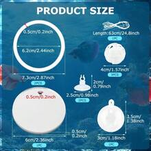 2pcs Bettas Fish Enrichment Toys Ring With Mirror 2 Bio Balls Betas Exercise Loop Toys Bett A Fish Exercise Ring Suitable Fishs Aquarium(Color: White) - White - View 2
