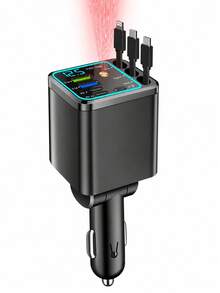 XF.Meraki 100W Multi-Port Car Charger, 5-In-1/7-In-1 Fast Charging Hub With 70cm Extension Cable, 180° Adjustable - Car Charger Starry Sky Light - View 9
