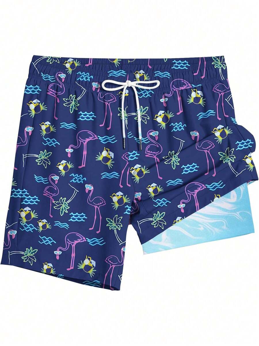 Men Swim Jammers Shorts - Multicolor - View 1