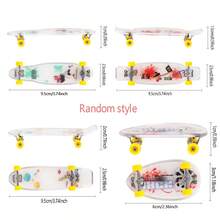 Mini Finger Skateboard Set With Skateboard Clothes And Shoes, Transparent Finger Skateboard, Creative New Mini Skateboard, Mini Finger Shoes And Pants, Random Skateboard Style - Multicolor - View 4