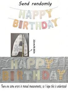 Colorful Happy Birthday Banner Letters, 8.66 Inch 3D Grid, Polka Dot, Stripe Pattern, Reusable Happy Birthday Letters, Birthday Decoration Birthday Banner, Perfect For Baby Shower Birthday Party Decoration - Multicolor - View 5