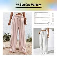 Multi-Size Casual Pants S-5XL Sewing Patterns, 1:1 Scale Basic Women's Clothing Sewing Patterns, Beginner Sewing Patterns, Clothing Making Templates, Handmade Clothing Sewing Patterns - Y1002 - View 7