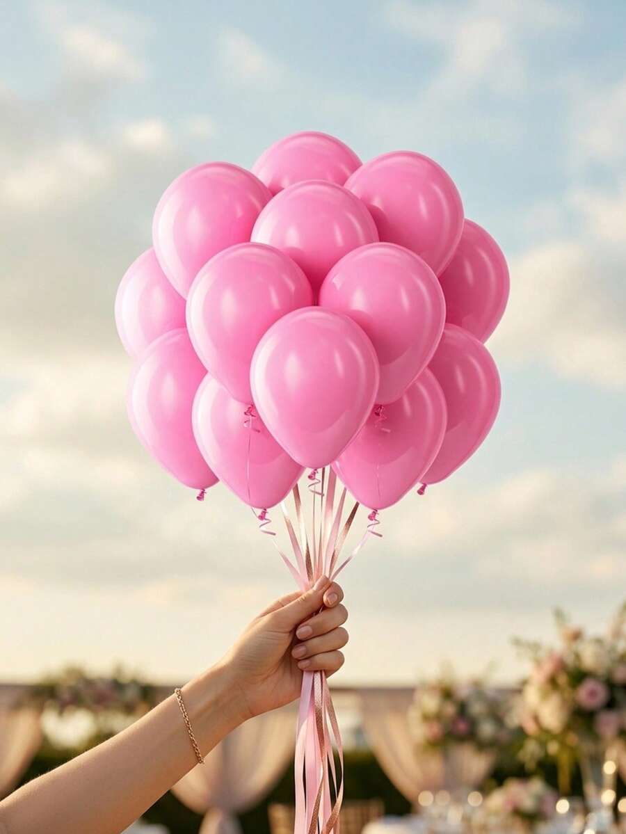 10/30/50/70/90个装，5/10/12/18英寸粉色乳胶派对气球，适用于婚礼、订婚、周年纪念、情人节派对、性别揭晓派对、生日、毕业典礼、家居装饰背景及其他场合。