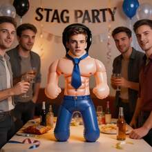 1pc Personalized Inflatable Blow-Up Doll, Customizable Photo, Funny Bachelorette Party Bride Gift, Inflatable Man, Wedding Favor, Suitable For Special Occasions - Multicolor - View 4