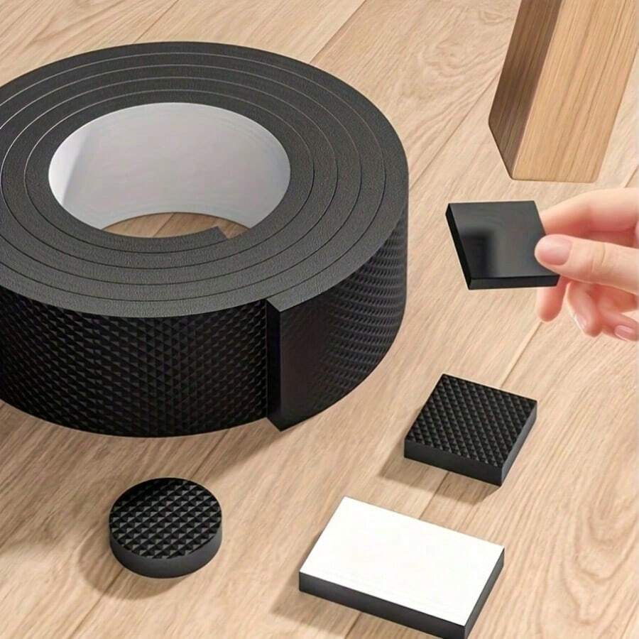 1 Roll 39.37 Inch Quiet Wear-Resistant Non-Slip Table And Chair Leg Pads, Thickened Noise-Reducing Wear-Resistant Quiet Pads, Suitable For Dining Tables, Chairs, Helps Maximize Noise Reduction For Chairs, Tables And Beds, Chair Pads, Chair Leg Floor Protection Pads - One Size Fits All - View 1