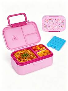 1 Set Multi-Color Refrigerator Storage Boxes, Multi-Function Sealed Bento Box Set (Includes Bento Box + Ice Pack), Suitable For Microwave, Dishwasher And Refrigerator, Perfect For Sandwiches, Main Meals, Fruits And Nutritional Meals, Back To School Supplies - Multicolor - View 4