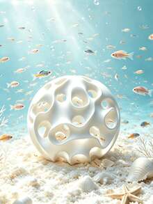 彎曲穿孔球形水族躲避屋,光滑材質適用於魚類與蝦類,多通道洞穴結構,小型魚蝦繁殖庇護所,創意魚缸裝飾 - 歡樂水族 - 查看 5