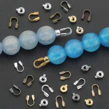 20-320pcs Jewelry Making Embossed Beads, Including DIY U-Shaped Clasps And Pressure Cooker Positioning Buckles, Suitable For Jewelry Making - Multicolor - View 6