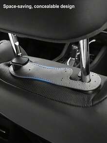 Car Seat Back Hook, Hidden Metal Hook Design - Made Of Rubber Leather Fabric, Suitable For Multiple Car Models - Car Headrest Hook - View 3