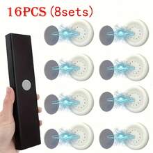 12pcs (6Sets) / 8pcs (4 Sets) Magnetic Hooks - Perfect For Remotes, Keys, Router Sockets - Space-Saving For Home And Office Storage Solution, Ideal For Drawer And Desktop Organization, Easy Design, Durable And Sturdy, A Must-Have For Home Use - Multicolor - View 3