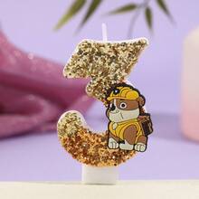 Creative PAW Patrol Cartoon Skye Sequined Number Candles 0-9, Birthday Cake Decorative Candles Party - Multicolor - View 5