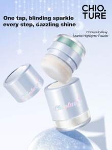 CHIOTURE Galaxy Shimmer 鑽石亮片高光粉，濃郁亮澤珍珠光澤，多用途提亮粉，適用於臉部、內眼角與身體，細緻亮片修容粉，適合初學者 - 01 Moonlit Snowcap - 查看 2