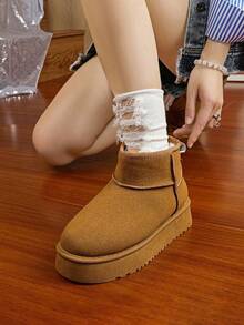 Women Snow Boots - Khaki - View 1